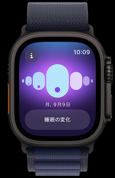 周期記録アプリが、睡眠中に皮膚溫が変化していることを示している