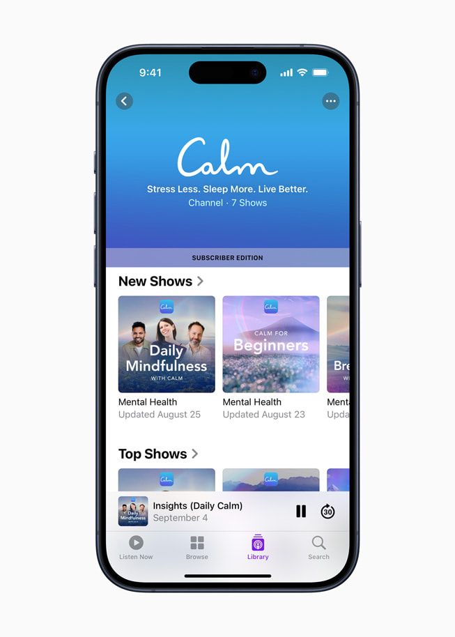 ???? ???? ???????? ????? Calm ????? ???? ????????? ??? iPhone 15 Pro.
