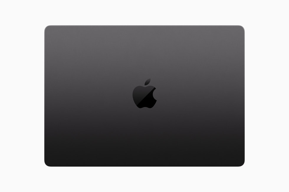 Tampak atas MacBook Pro dalam keadaan tertutup dengan latar belakang putih.