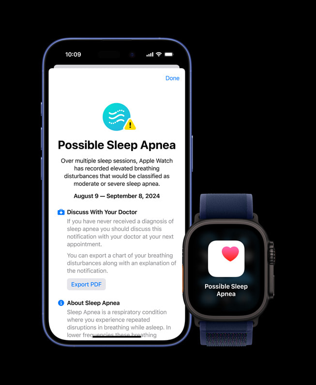 iPhone 16 ve Apple Watch Ultra 2’de uyku apnesi alg?lama ?zelli?i g?steriliyor. 