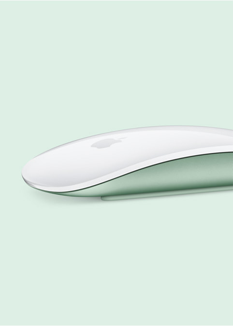 iMac i?in ye?il Magic Keyboard’un yak?n ?ekim g?rüntüsü.