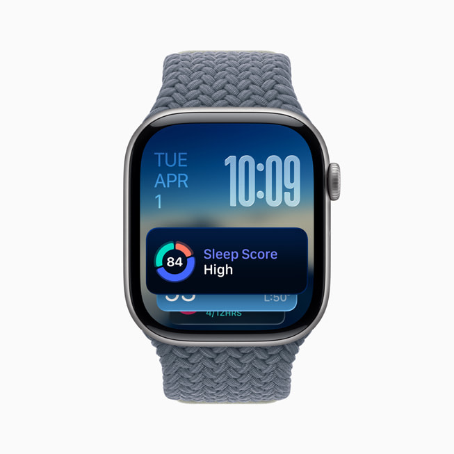 Slaapscore op de Slimme Stapel op Apple Watch Series 11.
