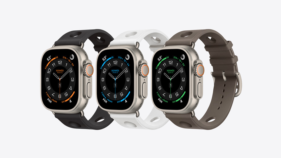 Apple Watch Ultra 3 i?in yeni Hermès En Mer kau?uk kay??.