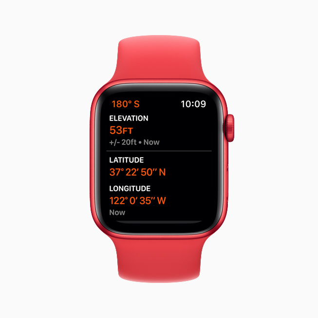 Apple Watch Series 6’da yerden yükseklik g?steriliyor. 