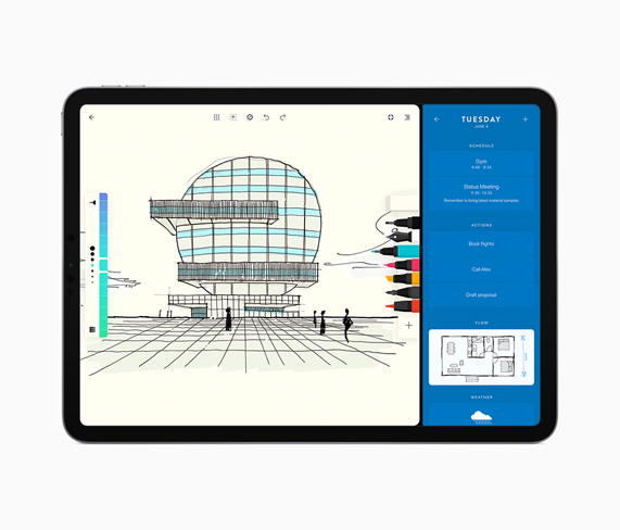 iPad ekran?nda Moleskine’in Flow uygulamas?nda yap?lm?? bir ?izim.