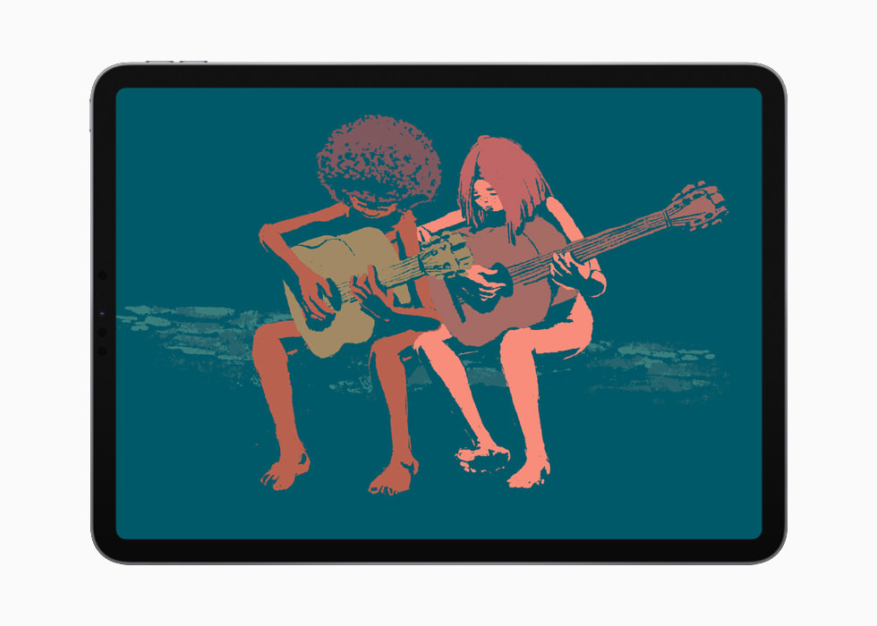 Gümü? rengi iPad Pro’da ?al??an A Musical Story.