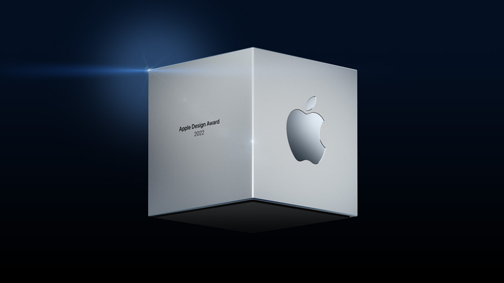 Küp ?eklindeki 2022 Apple Tasar?m ?dülü.