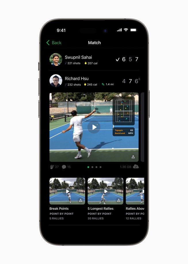iPhone 14 Pro ???? ????? SwingVision: A.I. Tennis App.