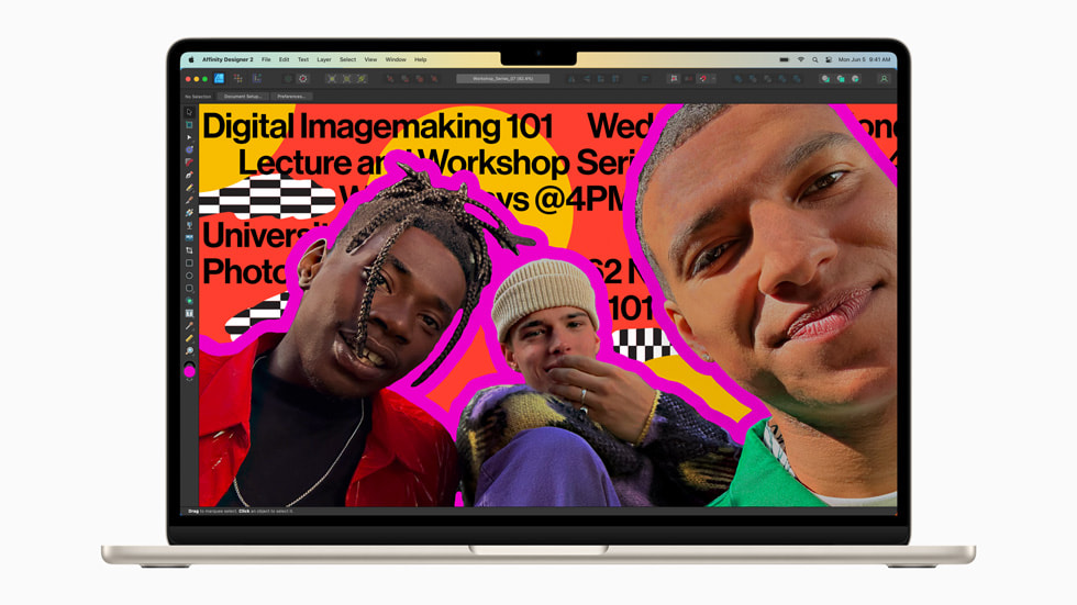 ????? ?? Affinity Designer 2 ????? ??? MacBook Air ???? 15 ??? ???? ??? ??????.