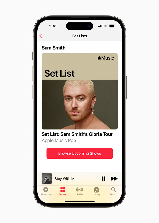 ????? Set List ?????? ??? ???? ??? Apple Music ?????? ??? iPhone?14?Pro. 