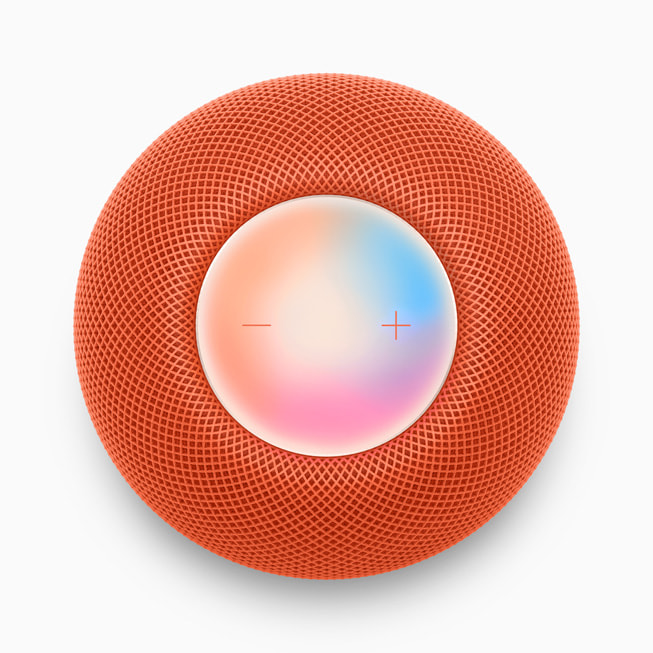 Siri’nin etkinle?tirildi?ini g?steren HomePod?mini’nin üst k?sm?.