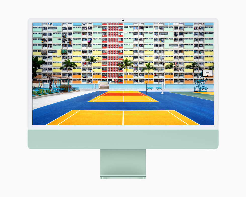 Canl? ve rengarenk a??k tenis kortu, iMac’in 4.5K Retina ekran?nda g?z al?c? bir ?ekilde g?steriliyor.