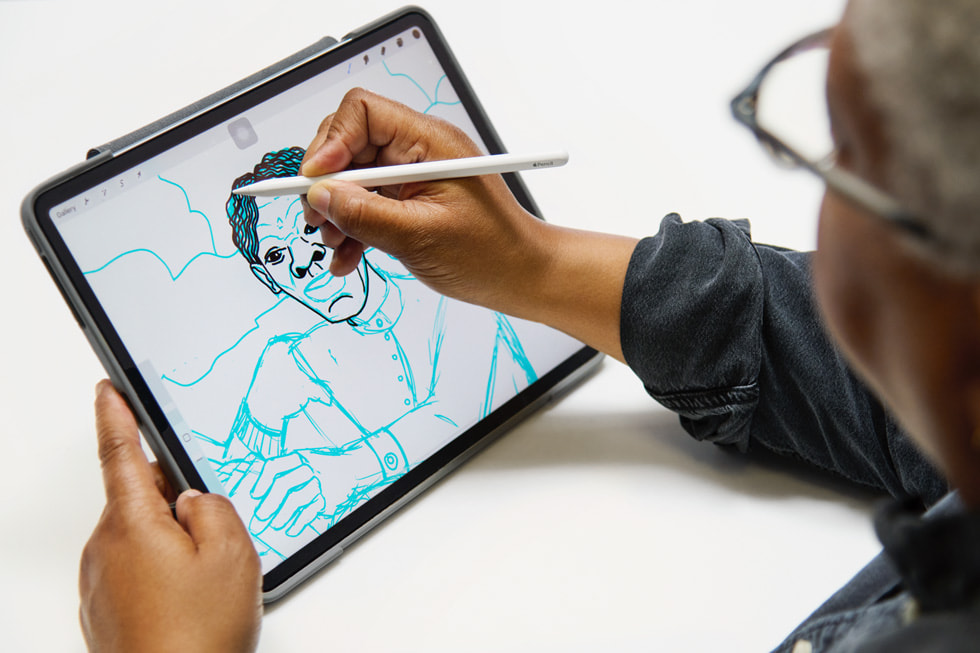 ??????? ????? ???? ???? ??? iPad ???????? Apple?Pencil.