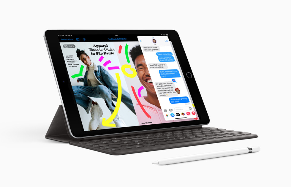 Yeni iPad, Apple?Pencil (1. nesil) ve Smart Keyboard ile.