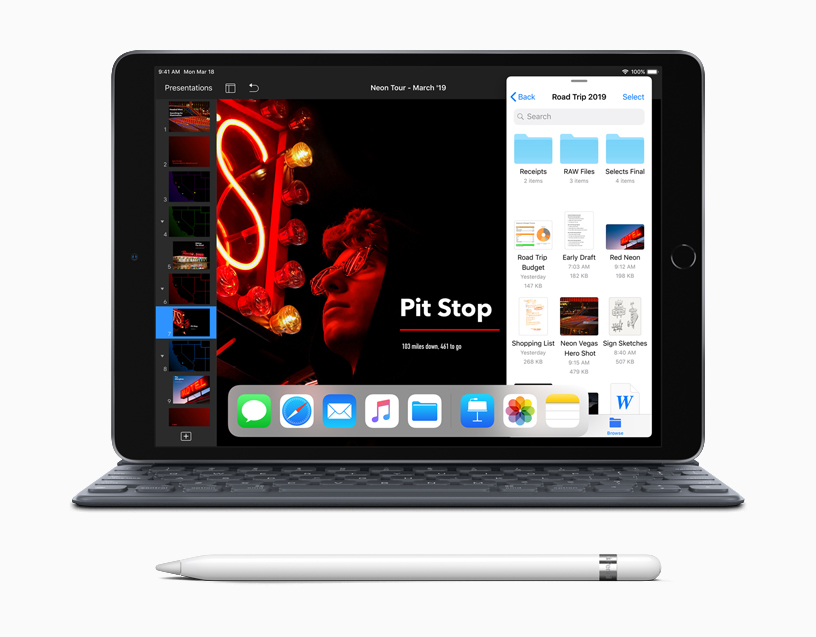 iPad Air, Smart Keyboard ve Apple Pencil.