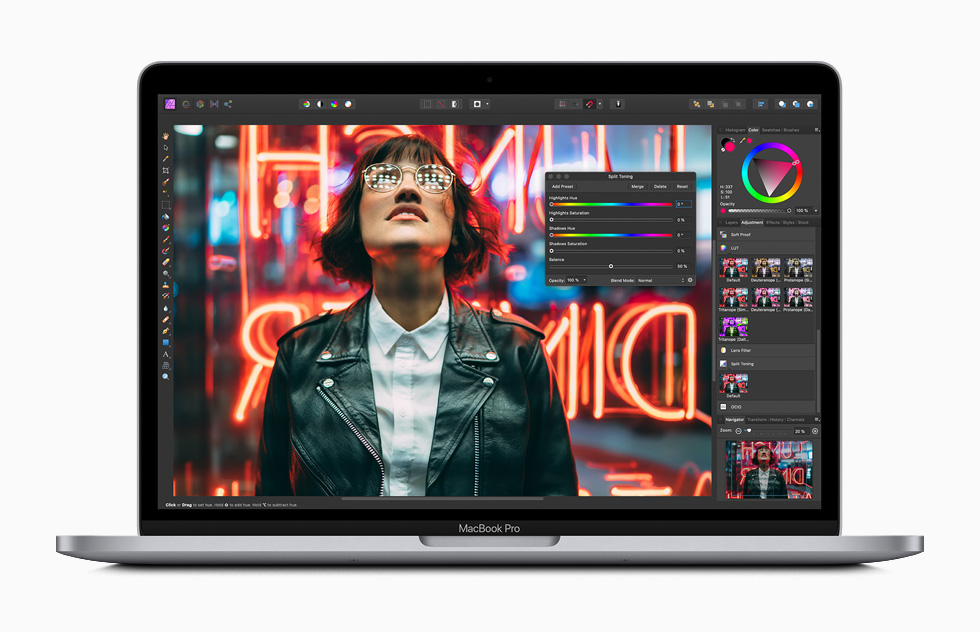 MacBook Pro’daki Photoshop düzenleme ekran?. 