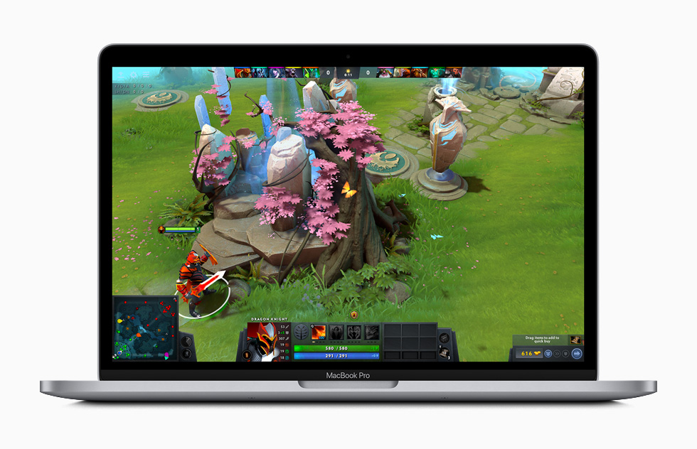 MacBook Pro’da g?rüntülenen Dota 2 oyun deneyimi. 