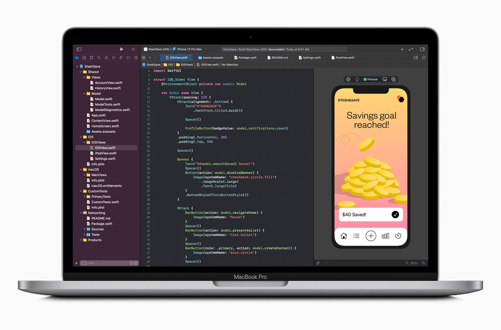 MacBook Pro’da Xcode kodlama ortam?.