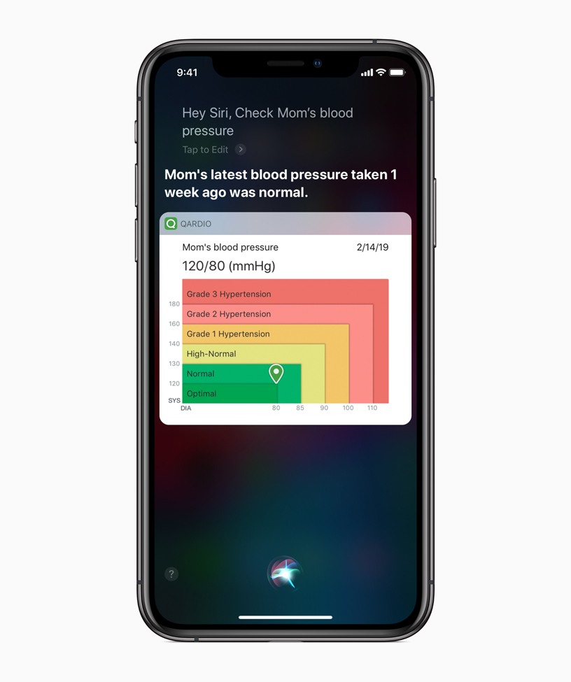 iPhone’da tansiyon ?l?ümünü g?steren Qardio uygulamas?.