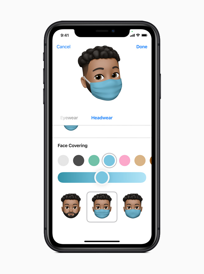 iPhone 11 Pro ekran?nda iOS 14’teki yeni Memoji ?zelle?tirme se?enekleri g?steriliyor.