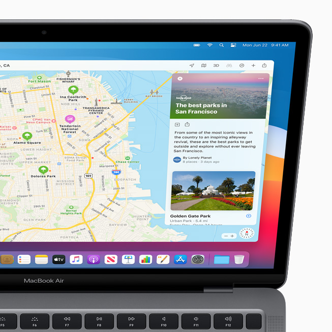 MacBook Pro’da Harita’daki yeni Rehberler ?zelli?i g?steriliyor.