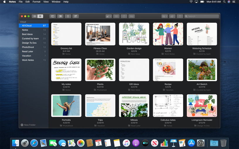 macOS Catalina’daki Notlar uygulamas?.