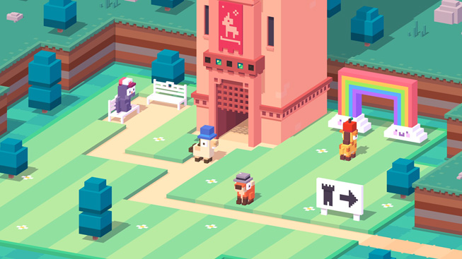 iPhone’da Crossy Road oyunu g?rüntüleniyor. 