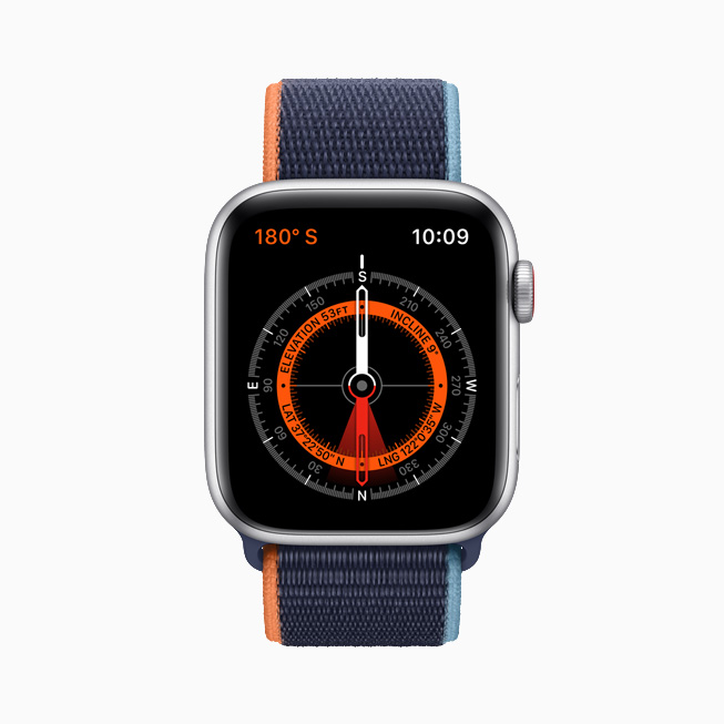 Apple Watch SE ekran?nda Pusula kadran?.