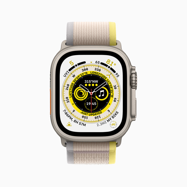 Apple?Watch?Ultra yeni Yol Rehberi saat kadran?yla g?steriliyor.