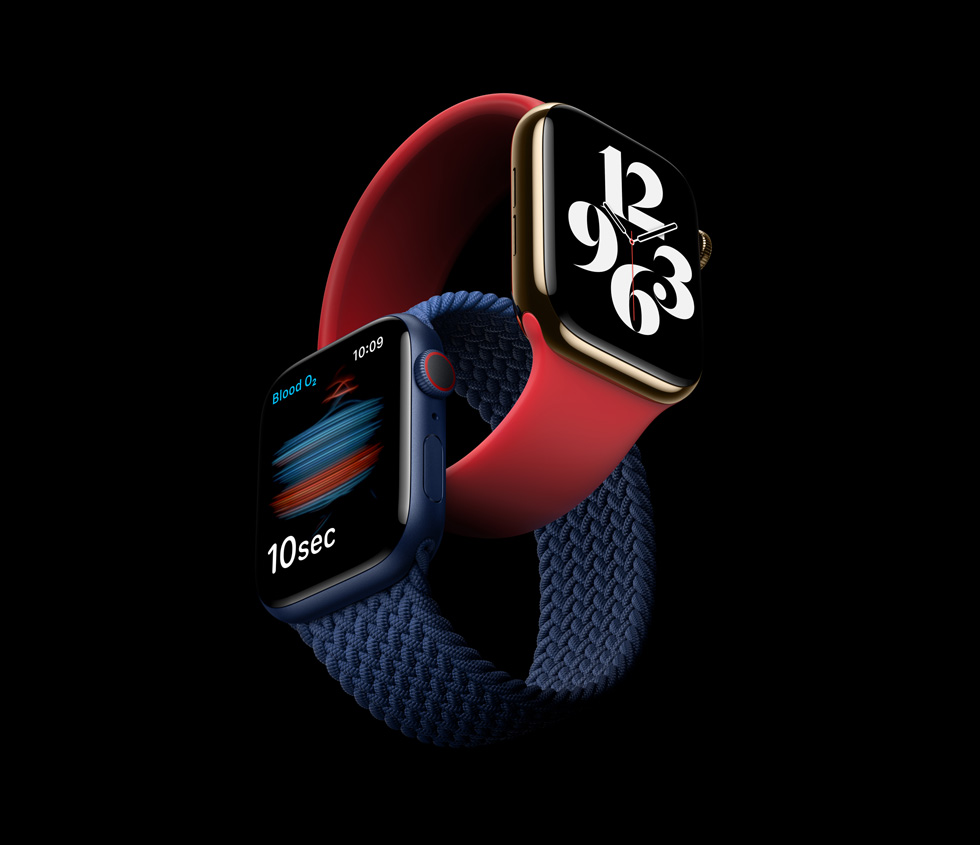 Apple Watch Series 6 兩種錶款。