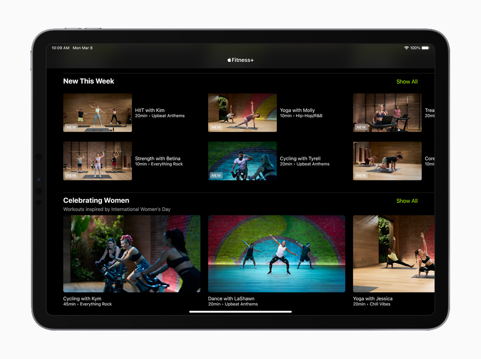 11 in? iPad Pro’da Apple Fitness+ antrenmanlar?.