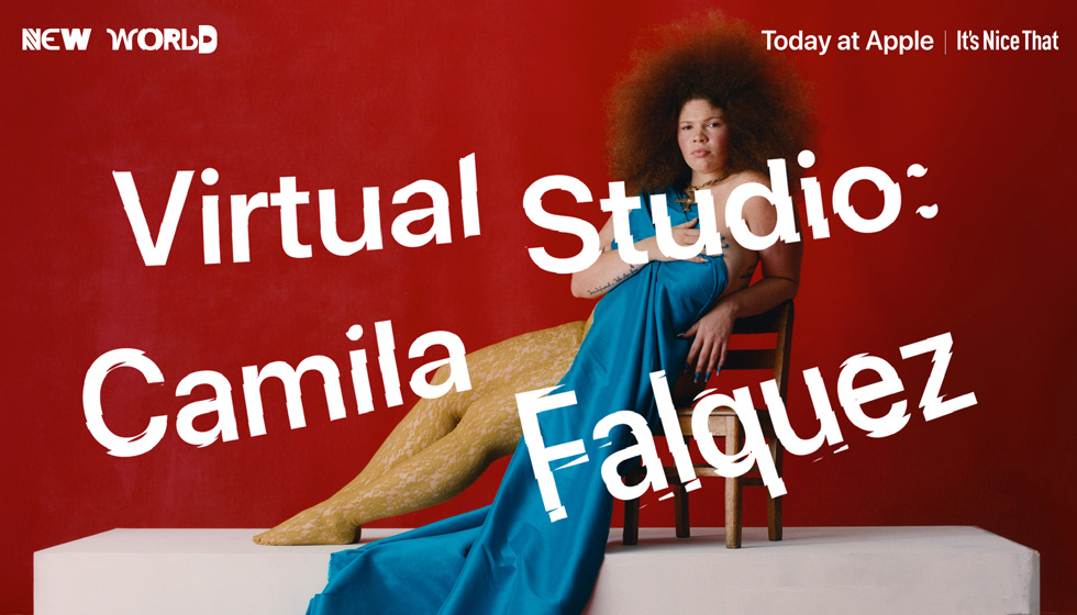 Camila Falquez’in Today at Apple i?in düzenledi?i sanal etkinli?in ana ekran?.