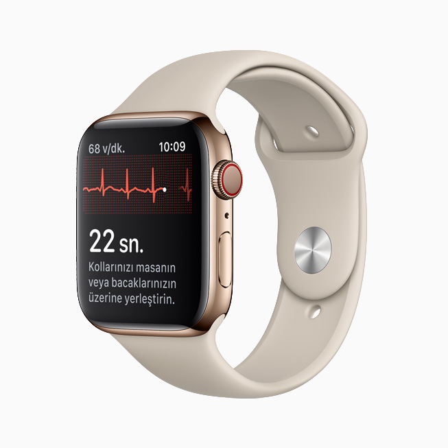 Apple Watch’taki EKG uygulamas? arayüzü.