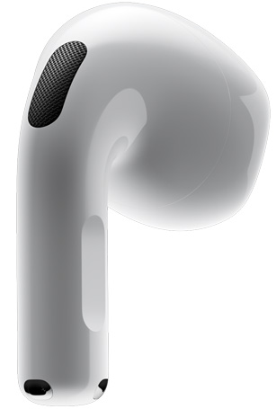 AirPods 4 k?rvaklapid, mis n?itavad k?rvaklapi tagantvaadet ja selle surveanduriga klapivart.