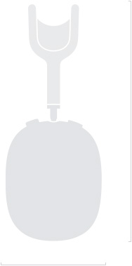 ?AirPods Max“ iliustracija i? ?ono, kurioje nurodyti matmenys: auk?tis – 187,3 mm, plotis – 83,4 mm.