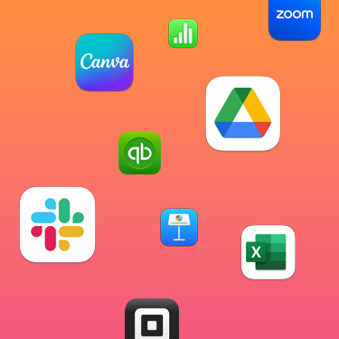Slack, Canva, Google Workspace, Zoom, Quickbooks, Keynote, Excel, Square, Numbers ? ?? ??? ? ???? ??? ??? ??? ?? ??.