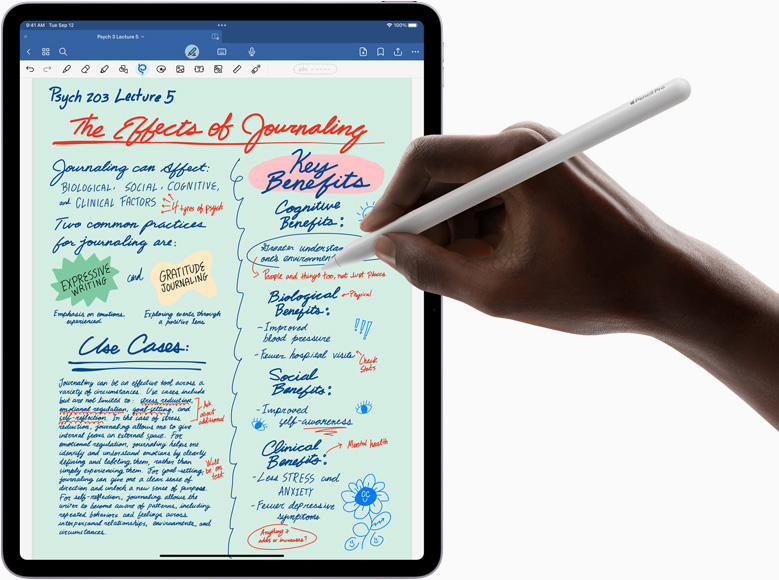 Aplikace Goodnotes 6 otev?ená na iPadu Air