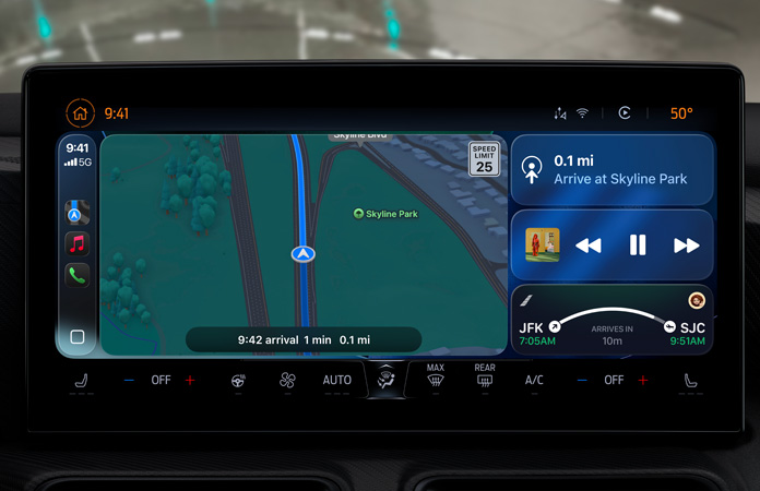 CarPlay en un auto donde destaca su nuevo dise?o