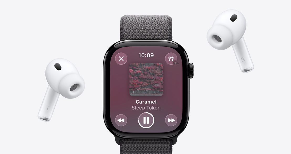 AirPods Pro 3 fülhallgató, fehér, szilikon fülharangok, Apple Watch Series 11, alumíniumtok magasfény? kozmoszfekete színben, Apple Music-lejátszás